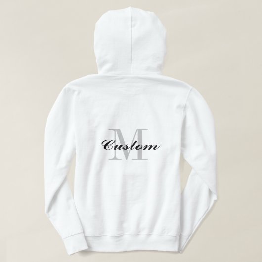 Aangepaste monogram voor vrouwelijke pullover-hood hoodie (Design achterkant)