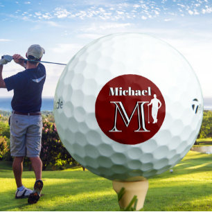 Aangepaste monogram voornaam Golfer Golfballen