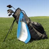 Aangepaste monogram vuurtoren Golf Towel Golfhanddoek (Groen)