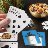 Aangepaste monogram vuurtoren pokerkaarten (Insitu)