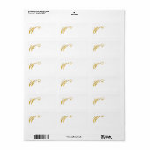 Aangepaste Monogram W Faux Gold Foil Monogrammen I Etiket (Full Sheet)