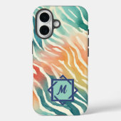 Aangepaste monogram Waterverf Case-Mate iPhone Case (Achterkant)