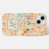 Aangepaste Monogram Waterverf Kleurrijk Case-Mate iPhone Case (Achterkant (horizontaal))