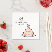 Aangepaste monogram-weddenschapskapier servetten (Insitu)