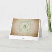 AANGEPASTE MONOGRAM-Wenskaart Kaart (Achterkant)