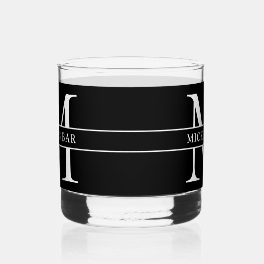 Aangepaste monogram whisky glas (Rechts)