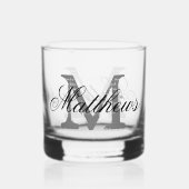 Aangepaste monogram whisky glas cadeau (Voorkant)