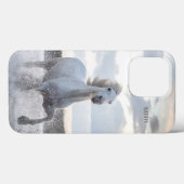 Aangepaste Monogram White Horse-telefoongevallen Case-Mate iPhone Case (Achterkant (horizontaal))
