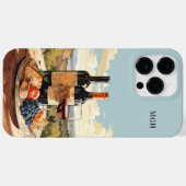 Aangepaste Monogram Wijnliefhebber Case-Mate iPhone Case (Achterkant (horizontaal))