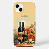 Aangepaste Monogram Wijnliefhebber Case-Mate iPhone Case (Achterkant)