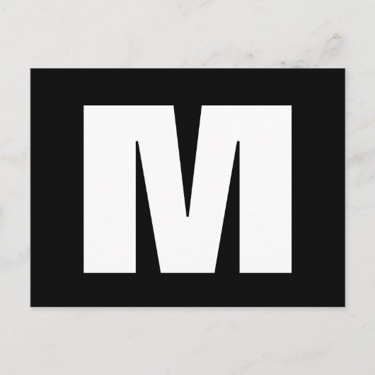 Aangepaste monogram wijziging van adresbewegende b briefkaart (Voorkant)