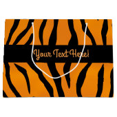 Aangepaste monogram Wilde Ding Tiger Stripes Large Cadeautasje (Voorkant)