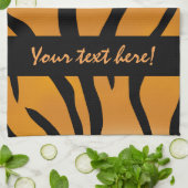 Aangepaste monogram Wilde Ding Tiger Stripes Theedoek (Gevouwen)