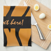 Aangepaste monogram Wilde Ding Tiger Stripes Theedoek (Quarter Fold)