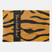 Aangepaste monogram Wilde Ding Tiger Stripes Theedoek (Horizontaal)