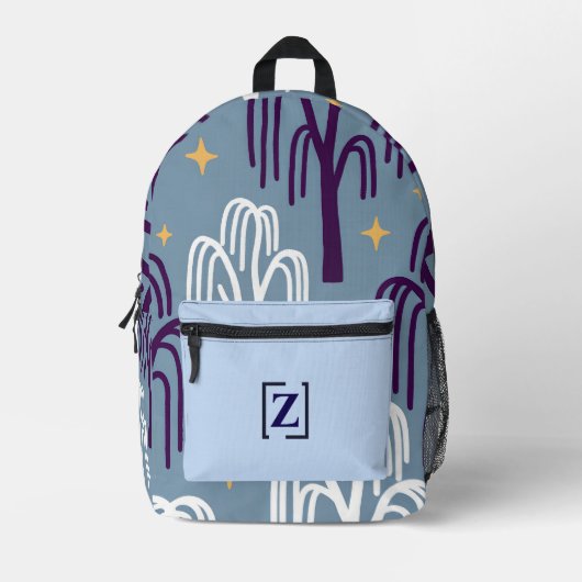 Aangepaste Monogram Willow Tree Patroon Rugzak (Voorkant)