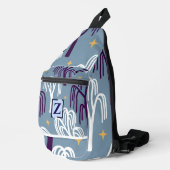 Aangepaste Monogram Willow Tree Patroon Sling Bag (Rechterhoek)