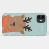 Aangepaste monogram Winter Deer-telefoongevallen Case-Mate iPhone Case (Achterkant (horizontaal))