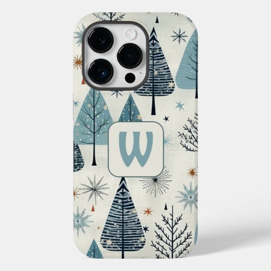Aangepaste Monogram Winter komt eraan Case-Mate iPhone Case (Achterkant)