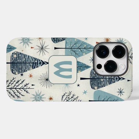 Aangepaste Monogram Winter komt eraan Case-Mate iPhone Case (Achterkant (horizontaal))