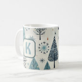 Aangepaste Monogram Winter komt eraan Koffiemok (Voorkant links)