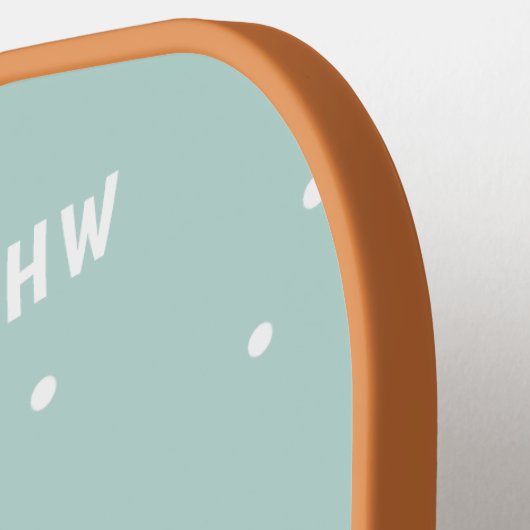 Aangepaste monogram Winter Owl Pickleball Paddle (Links Detail)