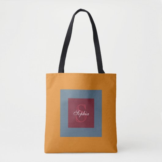 Aangepaste monogram Winter Tote Bag (Voorkant)