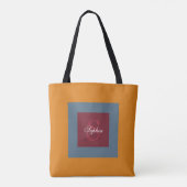Aangepaste monogram Winter Tote Bag (Achterkant)