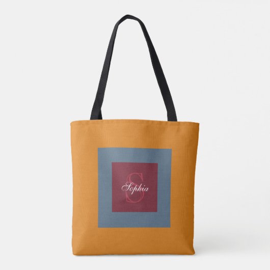 Aangepaste monogram Winter Tote Bag (Achterkant)