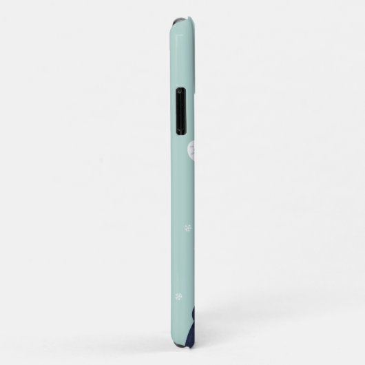 Aangepaste monogram Wintertelefoongesprekken Beer Case-Mate iPhone Case (Achterkant/rechts)