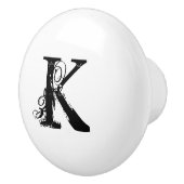 Aangepaste  monogram witte keramische knoppen (Rechts)