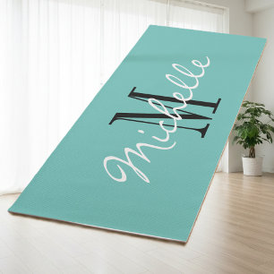 Aangepaste monogram yogamat in je favoriete kleur