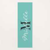 Aangepaste monogram yogamat in je favoriete kleur (Voorkant)