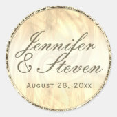 Aangepaste monogram zacht goud zegel (Voorkant)