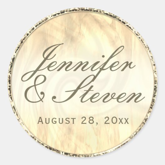 Aangepaste monogram zacht goud zegel (Voorkant)