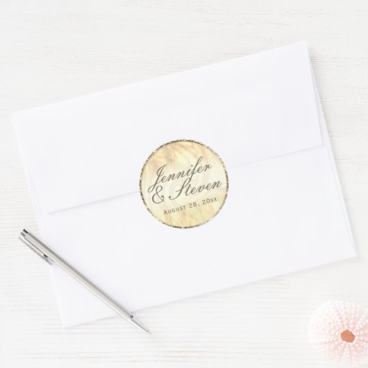 Aangepaste monogram zacht goud zegel (Envelop)