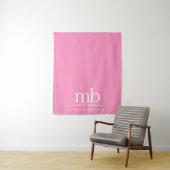 Aangepaste Monogram Zakelijke Tafel Runner Banner  Wandkleed (In situ)