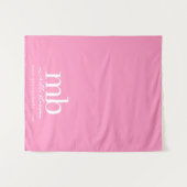 Aangepaste Monogram Zakelijke Tafel Runner Banner  Wandkleed (Voorkant (horizontaal))