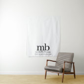 Aangepaste Monogram Zakelijke Tafel Runner Banner  Wandkleed (In situ)