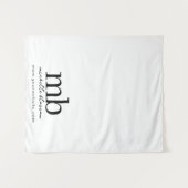 Aangepaste Monogram Zakelijke Tafel Runner Banner  Wandkleed (Voorkant (horizontaal))