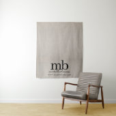 Aangepaste Monogram Zakelijke Tafel Runner Banner  Wandkleed (In situ)