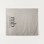 Aangepaste Monogram Zakelijke Tafel Runner Banner  Wandkleed (Voorkant (horizontaal))