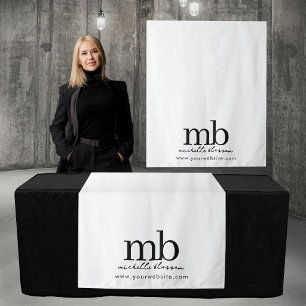 Aangepaste Monogram Zakelijke Tafel Runner Banner Wandkleed