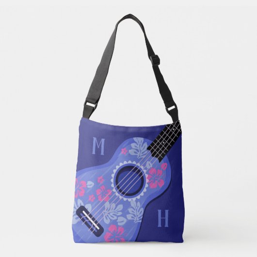 Aangepaste monogram-zakken voor Ukulele Crossbody Tas (Voorkant)