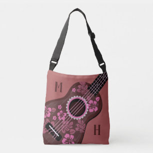 Aangepaste monogram-zakken voor Ukulele Crossbody Tas