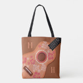 Aangepaste monogram-zakken voor Ukulele Tote Bag (Achterkant)