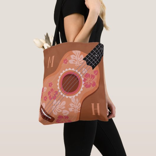 Aangepaste monogram-zakken voor Ukulele Tote Bag (Dichtbij)