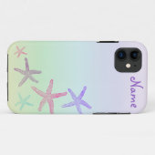 Aangepaste monogram zeester pastel Case-Mate iPhone case (Achterkant (horizontaal))
