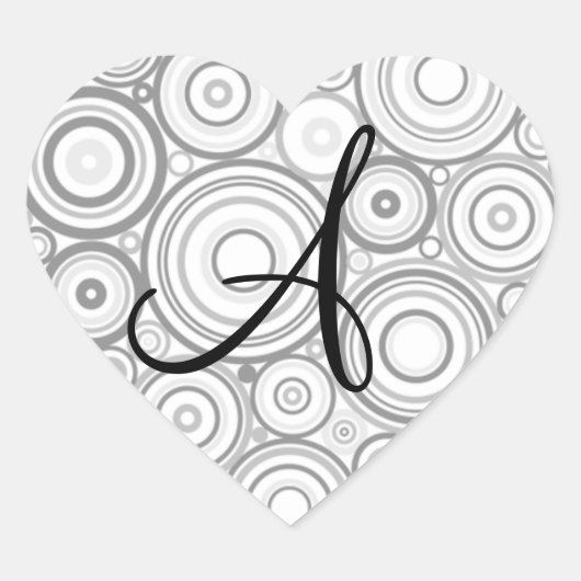 Aangepaste monogram zegelmonogram sticker (Voorkant)