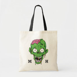 Aangepaste monogram Zombie-canvas tassen